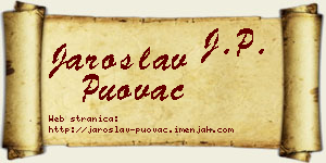 Jaroslav Puovac vizit kartica